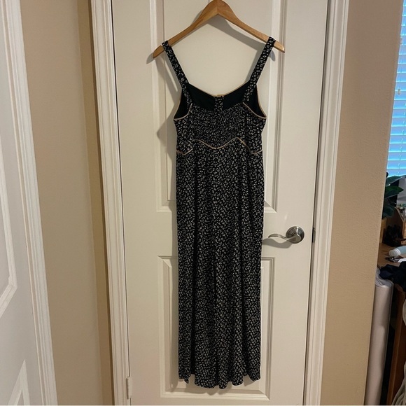 Madewell Wide-Leg Floral Button Front Jumpsuit Playground Posies Black Size 4 - Picture 12 of 16